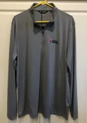 Travis Mathew Men’s XL Gray Quarter Zip Pullover Performance Golf Thin