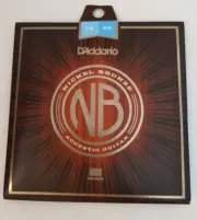 D'Addario NB1253 Nickel Bronze Light Gauge Acoustic Guitar Strings, 12-53 !!