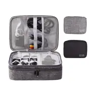 Three Layer Large Capacity Storage Bag Digital Organizer Multifunctional Earphone Charger Data Cable Digital Product Bus