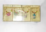 New Cypress Wine Glass Charms Set of 4 Bird Birdhouse Drink Charm