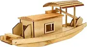 UPKOCH Wooden Boat Model Craft Natural Decor for Home and Office Rustic Boat Adornment with Workmanship Collectors and Nautical Enthusiasts