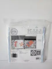 June Tailor Quilt As You Go 2 Project Bags Kit W/Patterns, Black Zippers & Vinyl