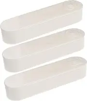 minkissy 3pcs Cartoon Cotton Swab Box Basket Cotton Ball Holder Buds Cotton Swab Holder Cotton Pad Holder Cotton Swab Containers Lid Rack Softener Jar Pet Wicker Cotton Swab Boxes White Pp