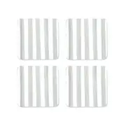 Taylor Stripe Square Coaster Neutral - Set of 4