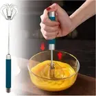 Steel Egg Whisk Hand Push Rotary Whisk Blender Whisk Semi-automatic Egg Beater