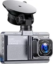 Dash Cam Car Front and Rear 4K with GPS 5GHz WiFi Dash Cam with 64GB SD Car Camera with Parking Monitoring/170° Wide Angle/360° Rotating Suction Cup/Super Night Vision/Loop Recording