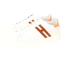 在飛比找Yahoo奇摩購物中心優惠-HOGAN H365 H 撞色麂皮牛皮繫帶運動鞋 小白鞋(男