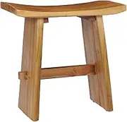 Wooden Stool, Small Seating/Footstool for Living Room Bedroom, Sturdy and Durable, Compact, 50 x 30 x 50 cm