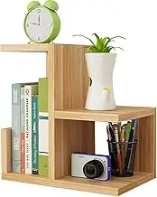 Table Top Bookcase, Freestanding Countertop Bookcase, Simple Small Bookshelf, Large Capacity Storage Desktop Organiser, Display Rack for Home Office ﻿