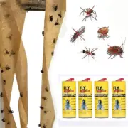 Upto 4-100 Rolls Sticky Fly Trap Ribbon Tape Insect Trap Strip Mosquito Insect