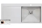 Oliveri Pro Series Single Right Hand Bowl Inset Sink With Drainer PR1122