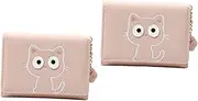 [Holibanna] 2pcs Elegant Mini Wallet Zipper Small Change Purse Coin Bag Card Holder Compact and Sturdy for Daily Use