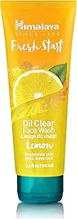 [Himalaya] Fresh Start Oil Clear Lemon Face Wash, Daily Facial Cleanser for Clean, Soft, Healthy-Looking, Hydrated Skin, Non-Drying for All Skin Types, 3.38 oz