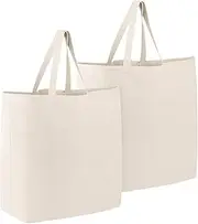 Canvas Tote Bags Blank, Segarty 3 Pack 12Oz Cotton Reusable Grocery Shopping Bag