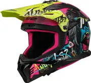 LS2 MX708 Fast II Gorilla Motocross Helmet, multicolored, Size L for Men