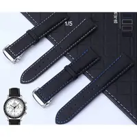 在飛比找蝦皮購物優惠-矽膠橡膠手錶帶適用歐米茄海馬AT150至臻天文臺8900藍金