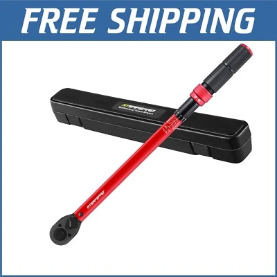 1/2 Torque Wrench 30-250 Ft-Lb with Pre-Calibrated Accuracy ±3% - Durable Design