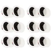 Theater Solutions TS50C Flush Mount In Ceiling Speakers 2-Way Home 6 Pair Pack