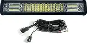 Elinz 18" LED Light Bar 4 Rows Work Driving Flood SPOT Combo IP68 Offroad 4WD 50000hrs Life, PC Lens, Wire Harness, Brackets, 47560LM