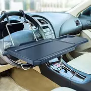 XERGUR Car Laptop Desk, Automotive Foldable Laptop Mount Tray and Notebook Eating Wheel Desk, Car Food Eating Tray for Steering Wheel and Back seat (Black)