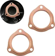 2PCS 2.5" Exhaust Gasket, Copper Exhaust Flange for Header & Collector, Compatible with BBC/SBC Automotive Exhaust Systems