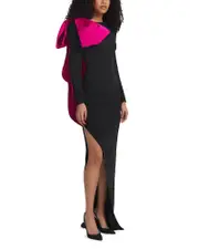 Safiyaa Ines Draped Bow Gown