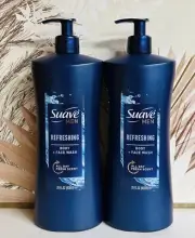 2-Pack Suave Men ~ Refreshing Body & Face Wash 28 fl oz Each Fresh Scent