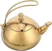 ABOOFAN Induction Stainless Steel Teapot with Infuser Ergonomic Design for Easy Pouring Stylish Cold Water Container for Home Office Use for Loose Leaf Tea