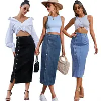 在飛比找ETMall東森購物網優惠-fashion women jeans skirt casu