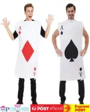 Ace of Spades Diamond Playing Poker Card Costume Tunic Adult Group Couple