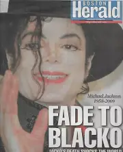 Michael Jackson Dies Boston Herald Newspaper June 26 2009 Newsstand Unread Copy