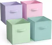 Sorbus Kids & Nursery Collapsible 4Pc Cube Fabric Storage Bins - Set of 2