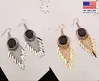 Fashion Women Earrings Hook Creative Metal Tassel Arrow Black Circle 0025