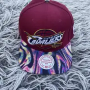 New Cleveland Cavaliers Cavs Mitchell & Ness SnapBack Hat Cap Rainbow Rare Wool
