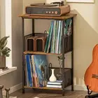Vinyl Record Storage Holder Rack Stand Player Up To 200 Albums Table Extended