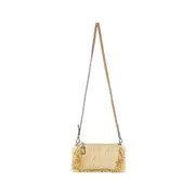 [FENDI] Raffia FF Baguette Pouch Beige