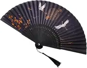 [Frediuo] Chinese Folding Hand Fan Chinoiserie Handheld Fan Portable Creative Decorative Bamboo Hand Fan Folded Fan for Wall Decoration