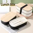 Double Layer Divided Lunch Box 1200ML Food Container For Kids