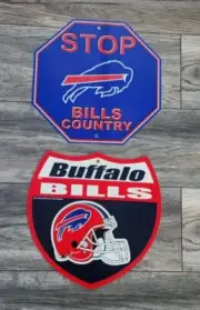 Buffalo Bills 12" x 12" interstate state sign & 12" x 12" country sign new
