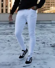 [Lucid] Lucid Men's Obscure Jeans in White Size 32 32 White