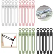 20Pack UMUST Silicone Cable Ties, Reusable Cable Management Organizer, Multipurpose Elastic Cord Organizer for Bundling and Fastening Cable Cords Wires
