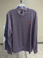 NWT MEN'S DUNNING GOLF CREW NECK SWEATER, SIZE: M, COLOR: ASTER HEATHER (M10)