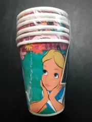 New Alice In Wonderland 6 Pc Party Cups Rare Find For Party