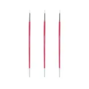 Creative Mark Pro White Soft Filament Hair Acrylic Brush Round #3 3 Pack