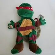 BUILD A BEAR Teenage Mutant Ninja Turtles Raphael Flip Face UNSTUFFED Plush