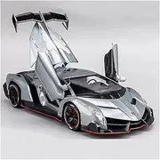 Scale Finished Model Car 1:24 Scale for Lamborghini Poison Veneno Supercar Metal Die-cast Car Model Collectibles Replicas Model Die-cast Vehicle(Chrome)