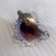 art glass 'sea shell' hand blown, Murano style, one of a kind, large