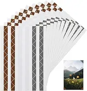 2040Pcs Photo Corners 20 Sheet Self Adhesive Picture Corner Sticker for Scrapbooking,Photo Mounting Corner for Wedding DIY Scrapbook Album Diary Journal Guest Book Memory Book (Gold/Silver/White)