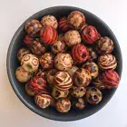 25X Tribal Mixed Wood Beads 16x14mm Wooden Macrame Pony Dreadlock Bead 5mm hole