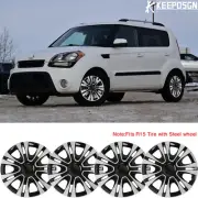 For Kia Soul 15" Set of 4 Wheel Rims Covers Snap On Hubcaps Fit R15 Steel Wheel